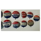 Assorted Vintage Campaign Pinbacks Buttons