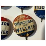 Assorted Vintage Campaign Pinbacks Buttons