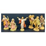 Fontanini Nativity Figurines - Depose ITALY 1985–1991 - 4-5 in tall (Lot of 6)