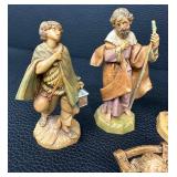 Fontanini Nativity Figurines - Lot of 8 - Italy, 1987-1993 - Including Baby Jesus & Mary Title