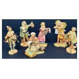 Fontanini Nativity Figures - Italy, Depose, 4-5 in. Tall, 6-Piece Set (1987/1995/1996)