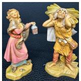 Fontanini Nativity Figures - Italy, Depose, 4-5 in. Tall, 6-Piece Set (1987/1995/1996)