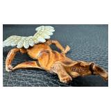 Four Piece Angel Set - Mary Wood-Carved Figure + Fontanini Depose Gloria Angels (Italy 1995-1996)