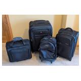 UL - 4-Piece Black Luggage Set - DELSEY, Swiss Gear & Polo Sport Travel Bags