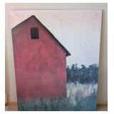 UL - Barn Canvas Print - Red Barn Landscape - Unframed