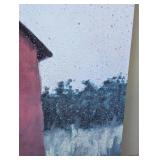 UL - Barn Canvas Print - Red Barn Landscape - Unframed