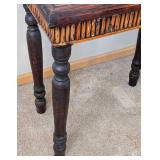 UL - Accent Table, Dark Wood with Turned Legs