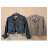 UL - LOFT Denim Jacket Size 8 & Talbots Khaki Jacket Size 8