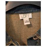 UL - LOFT Denim Jacket Size 8 & Talbots Khaki Jacket Size 8