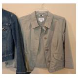 UL - LOFT Denim Jacket Size 8 & Talbots Khaki Jacket Size 8