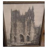 UL - Vintage Cathedral Prints - Framed Pair