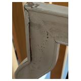 UL - Large 35" x 35" Wrought Iron Lattice Wall Hanging in Distressed White Frame - Blue Quote Wood Sign