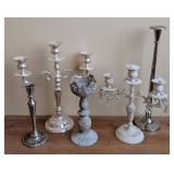 SW - Vintage 5-Piece Candelabra Set
