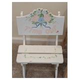 LL - Time Out Kids Chair - 2-Step Stool - Small Stool - 3-Piece Painted Wood Set