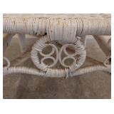 LL - Vintage White Wicker Chair