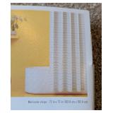 LL - Room Essentials Shower Curtain - Multicolor Stripe 72 in x 72 in & Plastic Shower Rings 12-count