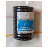 LL - Room Essentials Shower Curtain - Multicolor Stripe 72 in x 72 in & Plastic Shower Rings 12-count