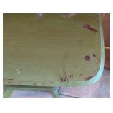 ML - Vintage Painted Wood Chair & Side Table Set - Distressed Green Table & Cream Chair