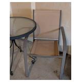G - Patio Table & 2 Chairs Set - Round Glass Top