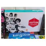 MR - Board Games Lot - Monopoly, Labyrinth, Pay Day, Rivals for Catan, Suspicion, UNO, Connect 4