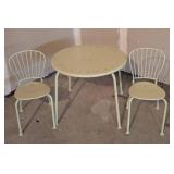 G - Kids Metal Table Set - 24-in Round Table & 2 Chairs