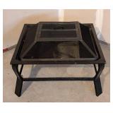 G - Metal Fire Pit Square - 30 x 30 in, 14 in. High - Black Powder-Coated Steel