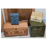 DR - Decorative Wood Boxes - Mixed Lot of 4