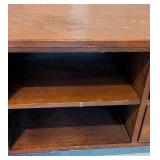 G - Wood Console Cabinet with 4 Drawers & Open Shelves