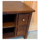 G - Wood Console Cabinet with 4 Drawers & Open Shelves