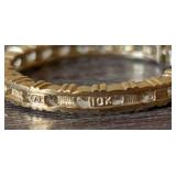 K - 10K Gold CZ Hoop Earrings