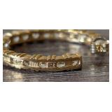 K - 10K Gold CZ Hoop Earrings