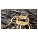 K - 14K Gold Box Chain Necklace - Mom Heart Pendant