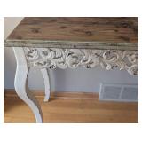 ML - Console Table - Carved White Apron