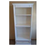UL - Simply Shabby Chic White Bookshelf with Drawer