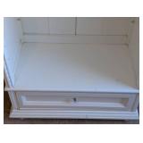 UL - Simply Shabby Chic White Bookshelf with Drawer