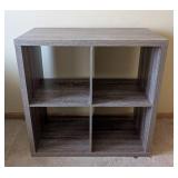 UL - Grey Wood Storage Cube - 4-Cubby Cabinet