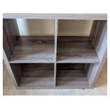 UL - Grey Wood Storage Cube - 4-Cubby Cabinet