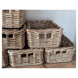 SW - IKEA BYHOLMA Baskets - 8-Pack Rectangular Wicker Storage Baskets