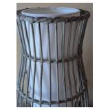 UL - Wire Cage Table Lamp with White Fabric Shade