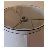 UL - Wood Table Lamp with Beige Shade, Missing Finial