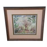 ML - Framed Tree Print - Blossom Orchard Scene