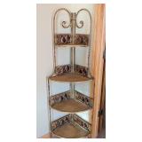 ML - Decorative Corner Shelf Iron Frame with Decorative Panels