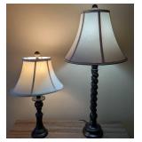 UL - Pair of Decorative Bronze Table Lamps
