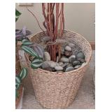 UL - Decorative Baskets With Faux Foliage - Set of 3
