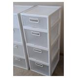 UL - 4-Drawer Plastic Storage Tower - Set of 2