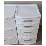 UL - Sterilite White Woven-Pattern Storage Set - 3-Drawer & 4-Drawer Units (3-Piece)