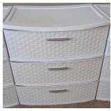 UL - Sterilite White Woven-Pattern Storage Set - 3-Drawer & 4-Drawer Units (3-Piece)