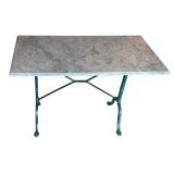 O - Green Cast Iron Base With Separate Marble Top Dining Table / Desk