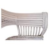 LR - Rattan Wicker Armchair & Ottoman - Pale Sage Cushions