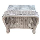 LR - Rattan Wicker Armchair & Ottoman - Pale Sage Cushions
